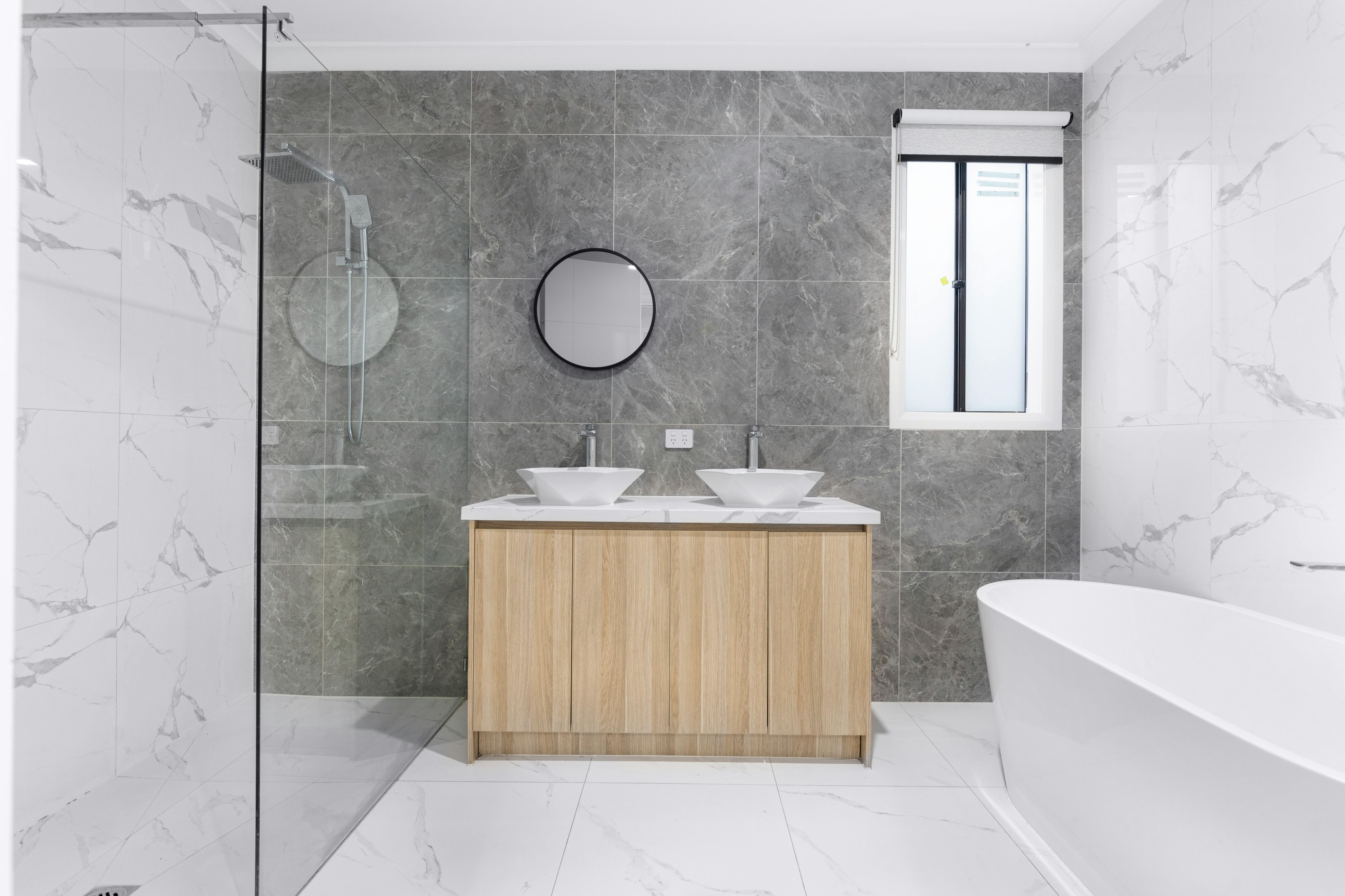 Bathroom vanity and fixture installation